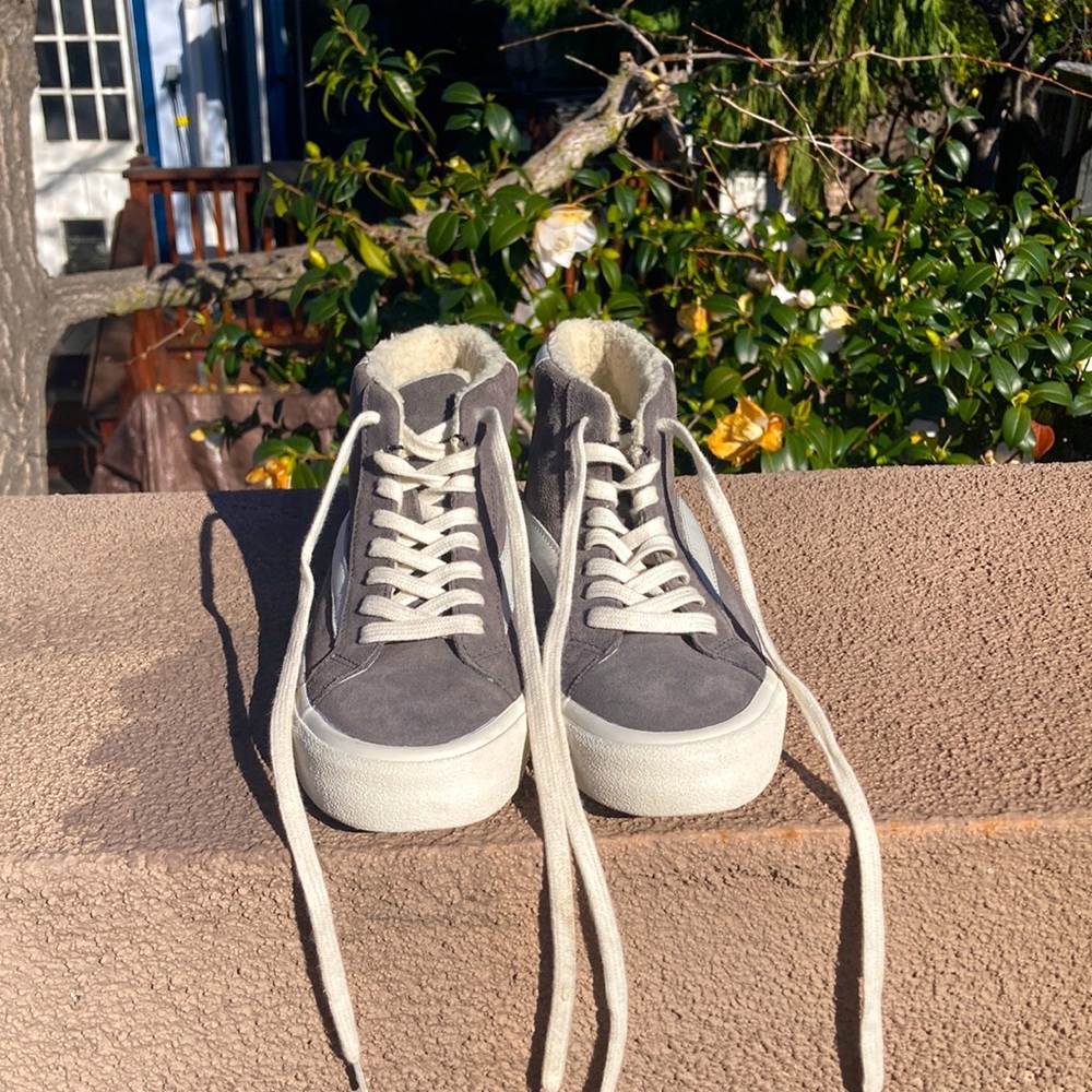 Madewell lined leather high-top Sidewalk Sneakers 6M